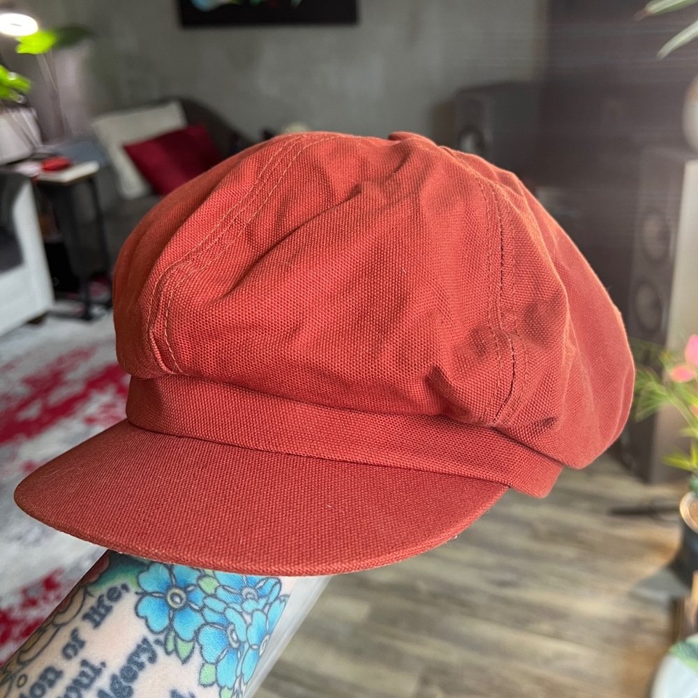 Goorin Bros Unisex Orange Newsboy Cap- size Medium - Picture 2 of 7